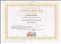 Сертификат об участии в вебинаре"АРТ-терапия -работа с эмоциями ребенка"